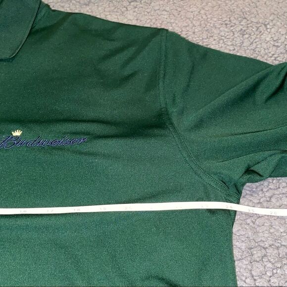 Under Armour Budweiser Polo Shirt Sz Large Green - Picture 9 of 11